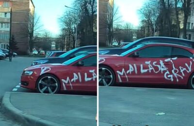 Femeie din Hunedoara anunță sarcina pe mașina iubitului