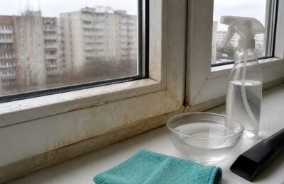 Cum se pot curăța ramele de PVC îngălbenite cu soluții preparate în casă