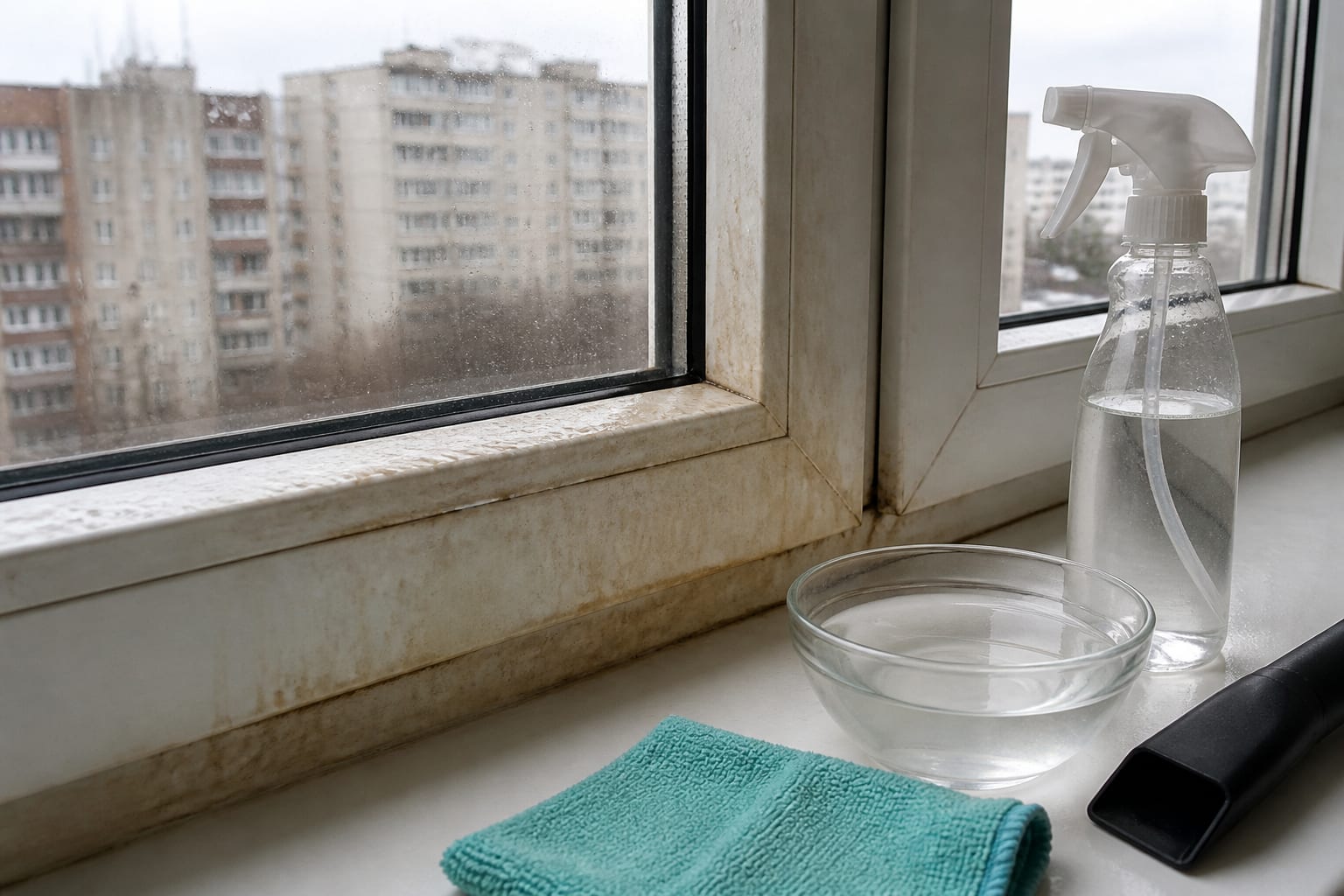 Cum se pot curăța ramele de PVC îngălbenite cu soluții preparate în casă