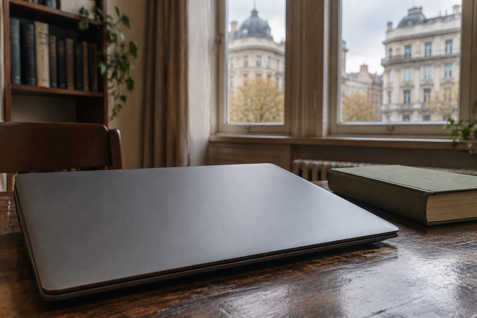 Laptop și carte lângă detectoare AI